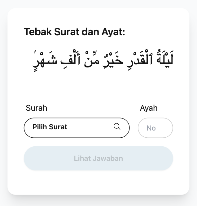 Tebak Surat & Ayat Screenshot 1